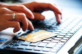 Онлайн оплата электронного авиабилета с помощью банковской карты.